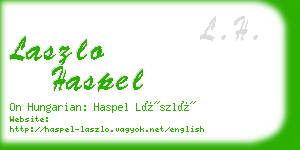 laszlo haspel business card